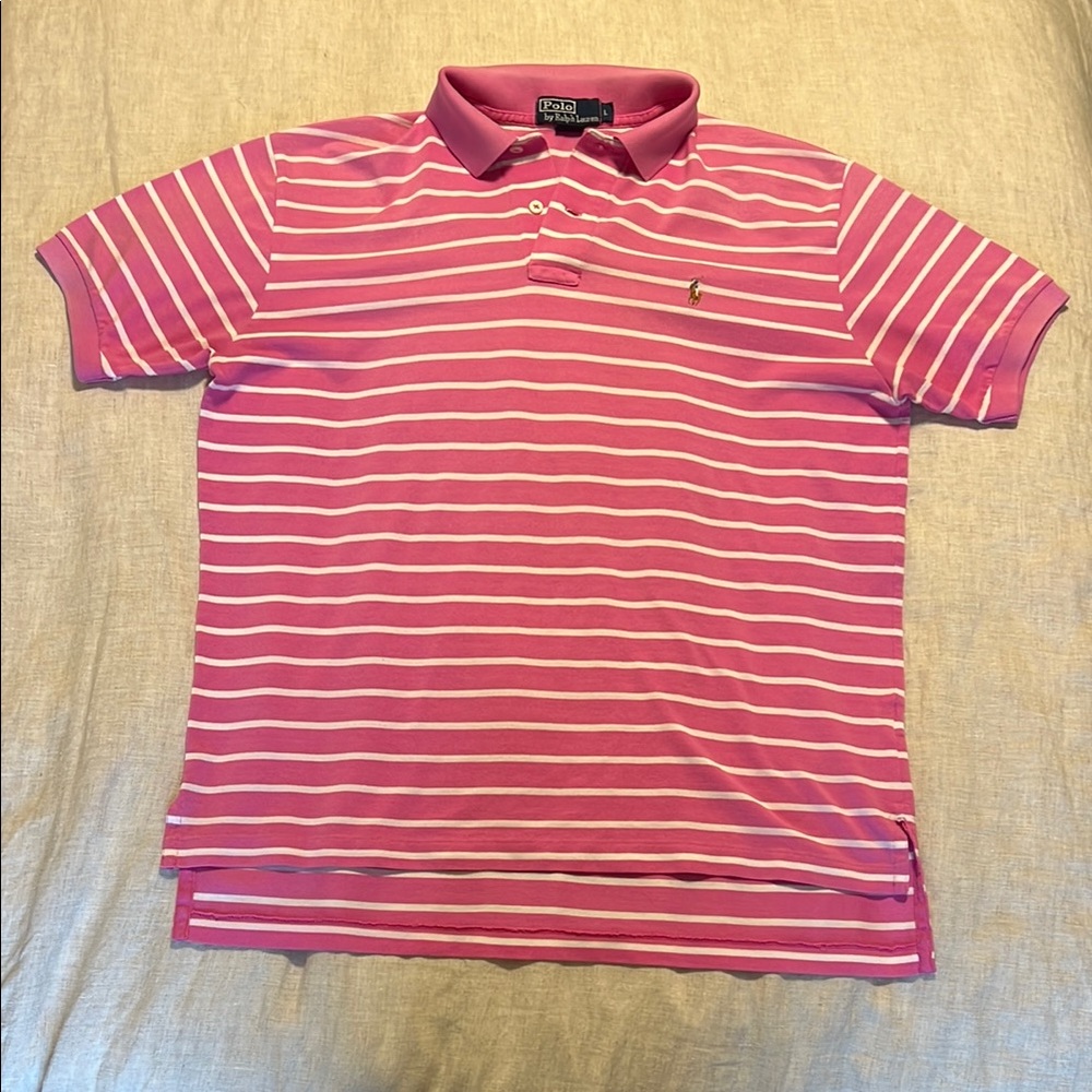 Polo Ralph Lauren Pink Striped Polo Shirt